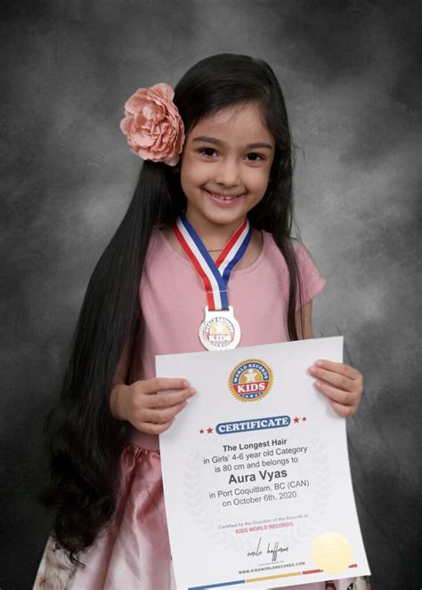 4-year-old Aura Vyas sets world record with her long hair - Indo ...