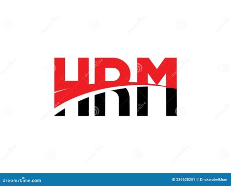 HRM Letter Initial Logo Design Vector Illustration Stock Vector ...