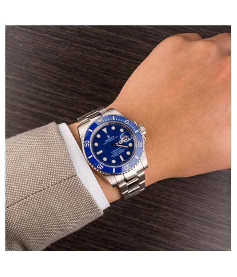 Rolex Submariner Blue Stainless Steel Analog Men's Watch - Buy Rolex Submariner Blue Stainless ...