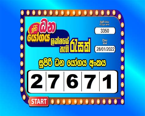 Lagna Wasana (2022-01-28) Draw No 3350 - Lottery Results in Sri Lanka