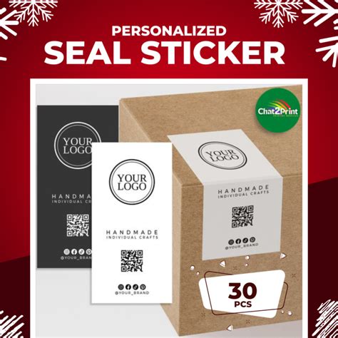 30pcs Box Seal Sticker Personalized Seal Sticker for Box Sticker Lock Chat2print Seal | Lazada PH