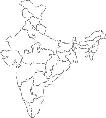 India Map Outline PNGs for Free Download
