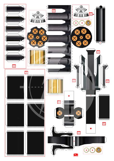 Printable Papercraft Gun Templates