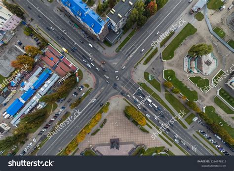 Aerial View Road Interchange Highway Intersection Stock Photo 2226978315 | Shutterstock