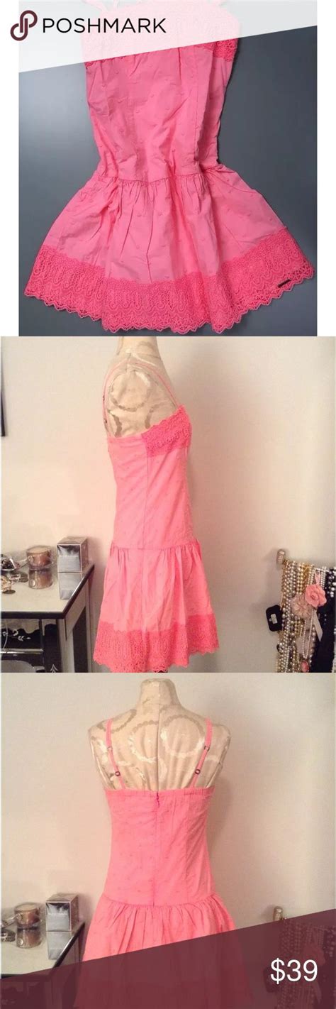 Abercrombie & Fitch Pink juniors lace dress | Lace dress, Dresses ...