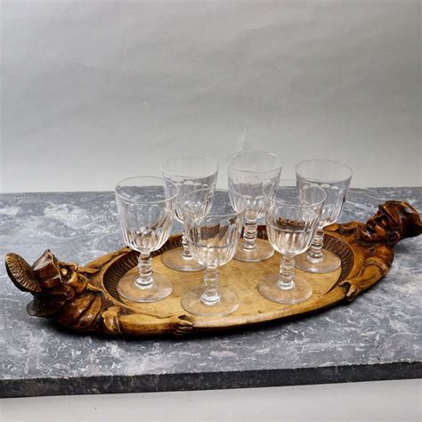 6 French Crystal Wine Glasses