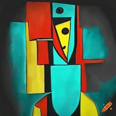 Black and white surrealistic cubism artwork on Craiyon