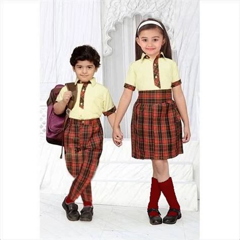 Girls Cotton Saraswati Shishu Mandir Yellow School Uniform Set, Size: Large at Rs 150/set in Indore