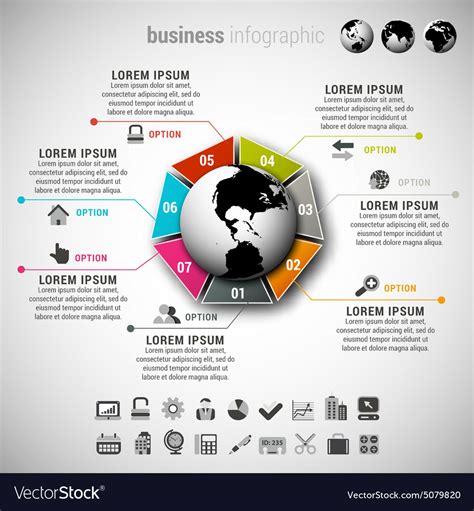 Business infographic Royalty Free Vector Image