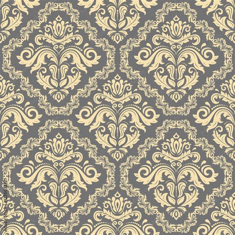 Seamless Damask Vector Background Stock Vector | Adobe Stock