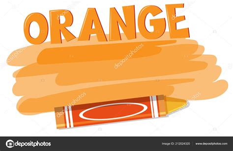 Orange Crayon White Background Illustration ⬇ Vector Image by © brgfx ...