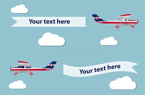 Plane with banner stock vector. Illustration of cloud - 8285934