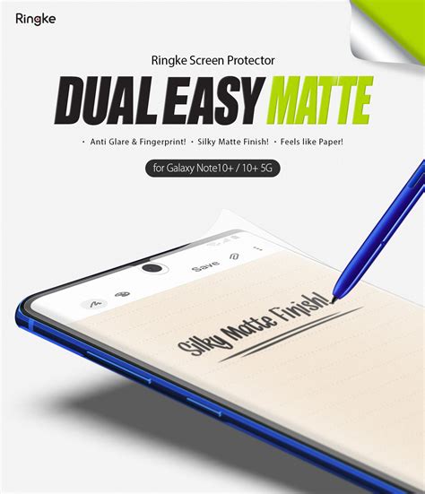 Galaxy Note 10 Plus Screen Protector | Ringke Dual Easy Film Matte ...