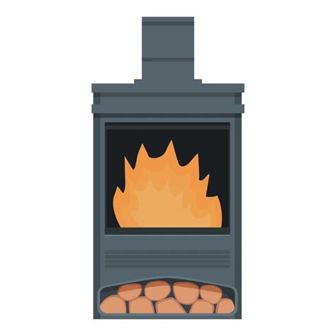 Home furnace icon cartoon vector. Burning fire 14294635 Vector Art at Vecteezy