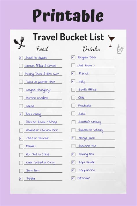 Travel Bucket Lists Printable Travel Planners Travel | Etsy | Travel ...