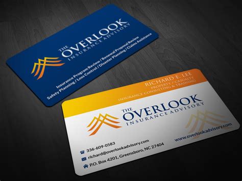 Modern, Professional, Insurance Business Card Design for The Overlook Insurance Advisory by ...