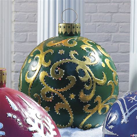 Massive Outdoor Lighted Christmas Ornaments | The Green Head