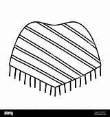 Cartoon Mexican Poncho Or Serape Traditional Clothes Of Mexico doodle  sketch template