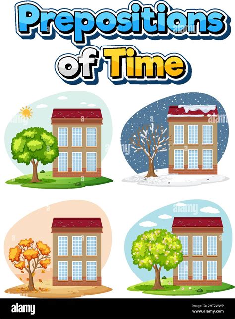 Preposition of time poster design illustration Stock Vector Image & Art ...