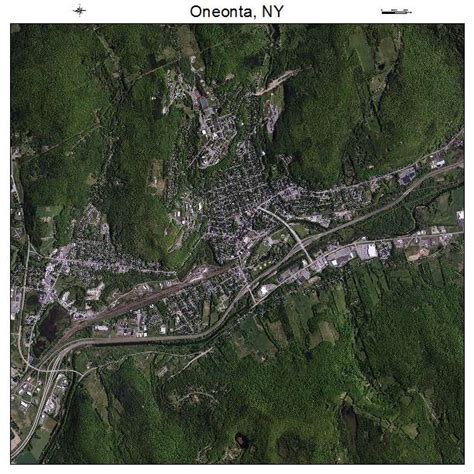 Aerial Photography Map of Oneonta, NY New York