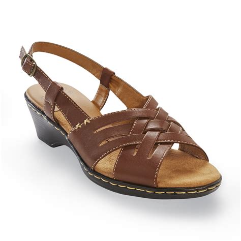 I Love Comfort Women's Nell Brown Leather Slingback Sandal