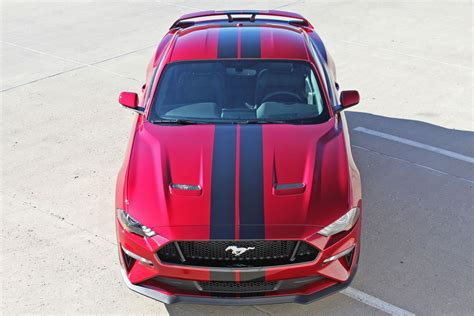 2018 2019 Ford Mustang Racing Stripes STAGE RALLY Vinyl Graphics 7" inch Wide Hood Decals