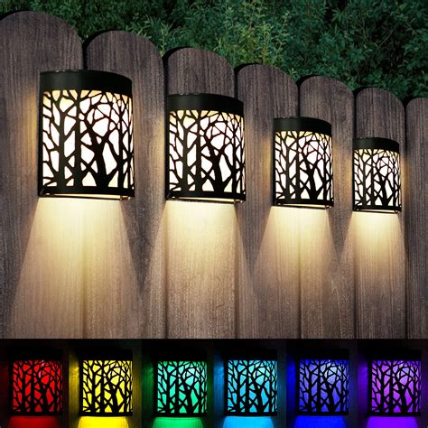 Buy DenicMic Solar Wall Lights Outdoor Wall Sconce Fence Lighting for ...