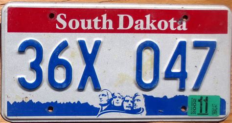 2002 South Dakota vg | Automobile License Plate Store: Collectible ...