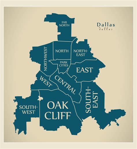 Dallas Texas Neighborhoods Map