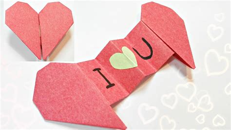 Diy 3d origami valentine heart envelope love secret message for ...