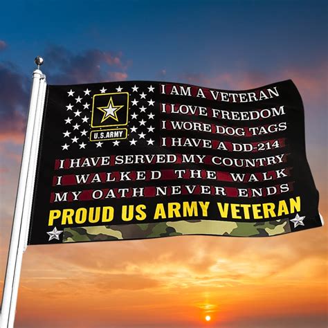 US ARMY VETERAN DOUBLE-SIDED FLAG – BOLD AMERICAN