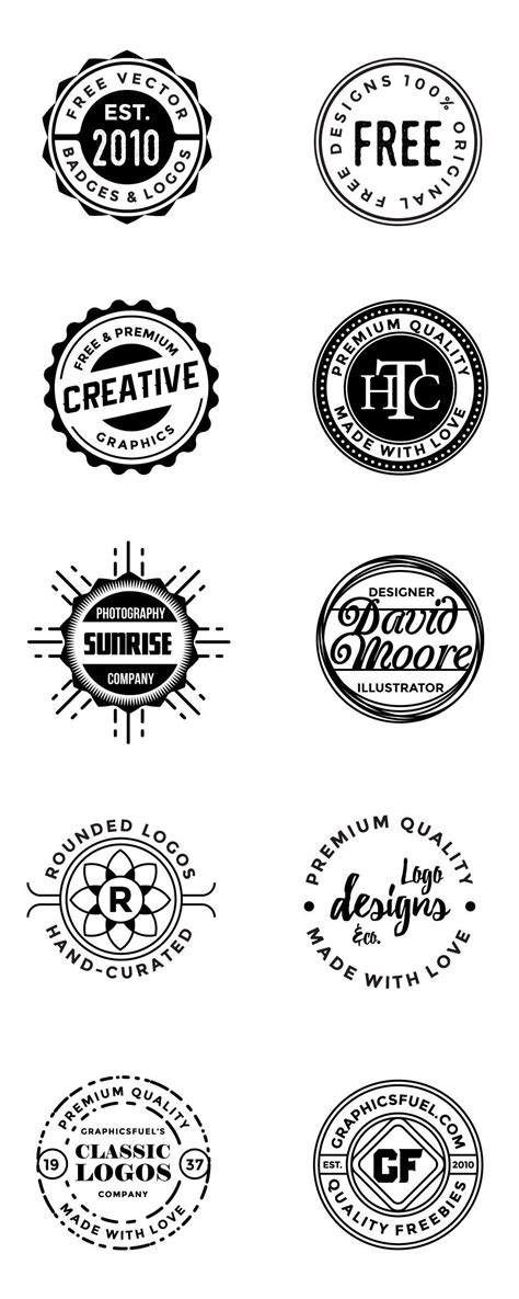 Free Circular logos And Badges | Circular logo, Round logo design, Logo shapes