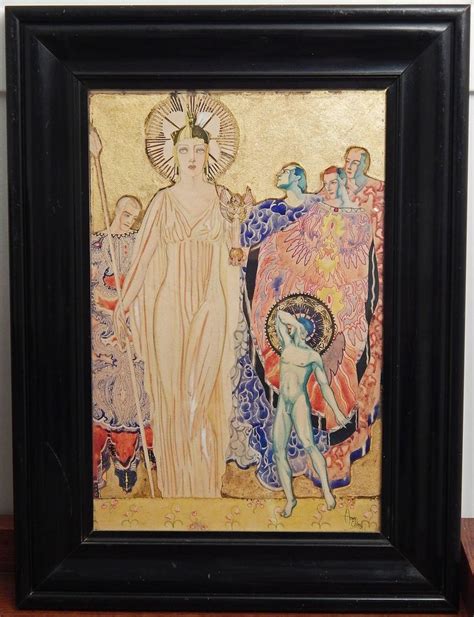 "Athena and Her Acolytes," Extraordinary Art Deco Painting, 1925 | Art deco painting, Art deco ...