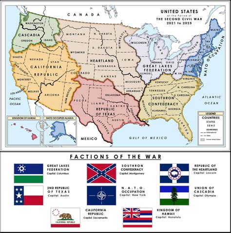 Shattered Union: 2021 by YNot1989 on DeviantArt | Alternate history, Historical maps, Republic ...