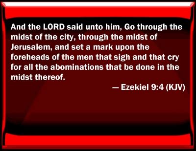 Bible Verse Powerpoint Slides for Ezekiel 9:4