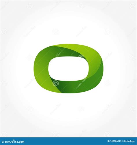 Letter O Green Logo Template. Alphabet Logotype Design Stock Vector - Illustration of vector ...