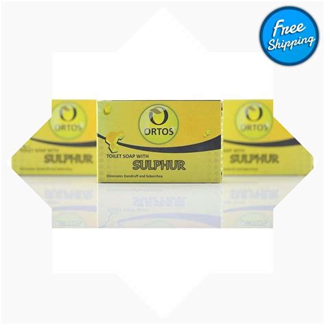 Sulphur 10 % Sulphur Soap for Acne - pack of 3 - Sulphur Antibacterial Soap | Help oily skin ...