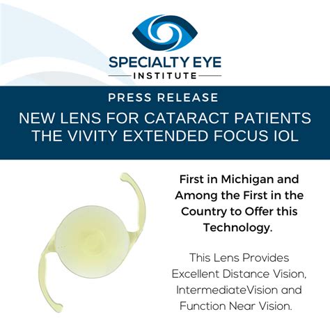 Vivity™ Extended Vision IOLs For Cataracts | Specialty Eye Institute