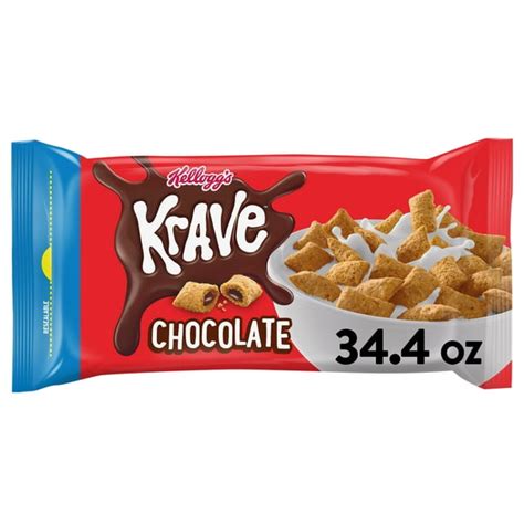 Kellogg's Krave, Breakfast Cereal, 34.4 Oz - Walmart.com - Walmart.com