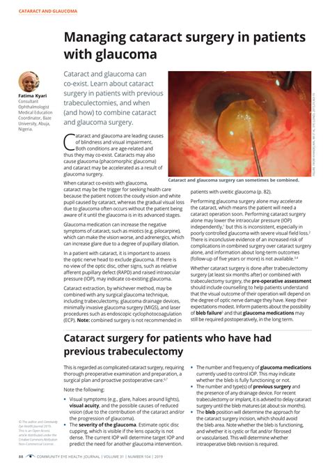 (PDF) Managing cataract surgery in patients with glaucoma