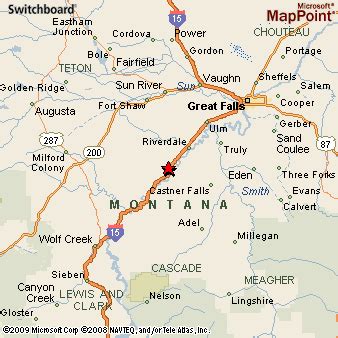 Cascade, Montana Area Map & More