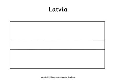 Latvia Colouring Flag