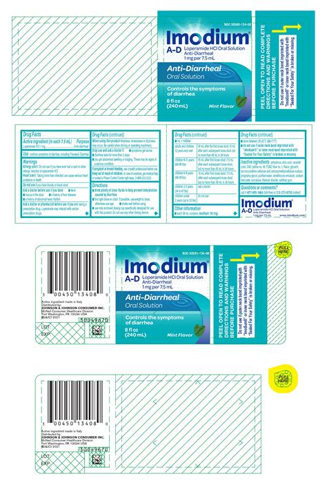 NDC 50580-134 Imodium A-d Solution Oral