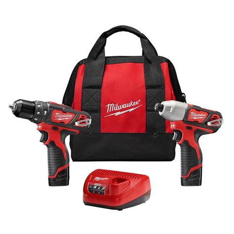 Milwaukee M12 12-Volt Lithium-Ion Cordless Hammer Drill/Impact Driver Combo Kit (2-Tool)-2497-22 ...