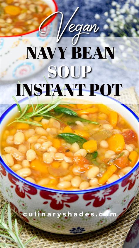 Instant Pot Navy Bean Soup - Culinary Shades