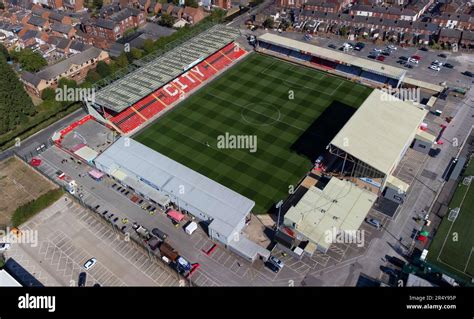 Aerial view of the currently named LNER Stadium (for sponsorship ...