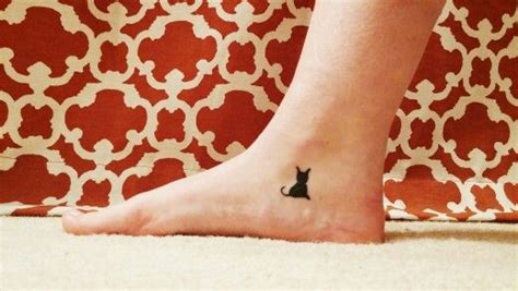 Cat tattoo. Small cat tattoo. Ankle tattoo. Tattoos And Piercings, Cat Tattoos, Cool Tats, Body ...