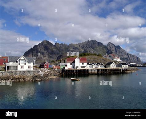 Henningsvaer, fishing village on the Lofoten Islands, Norway, Nordland Stock Photo - Alamy