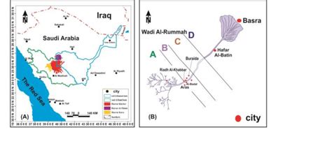 (A) the Basin of Wadi Al-Rummah-Wadi Al Batin in Saudi Arabia, Iraq and ...