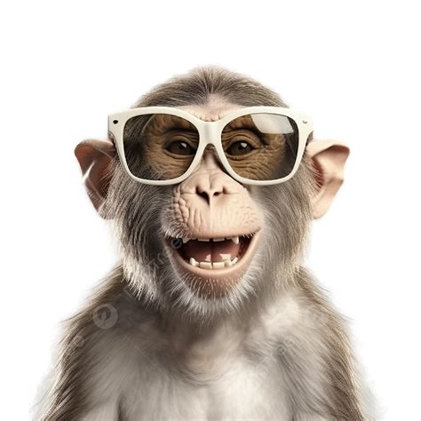 Funny Portrait Of Monkey Glasses, Chimpanzee, Monkey, Animal PNG Transparent Clipart Image and ...